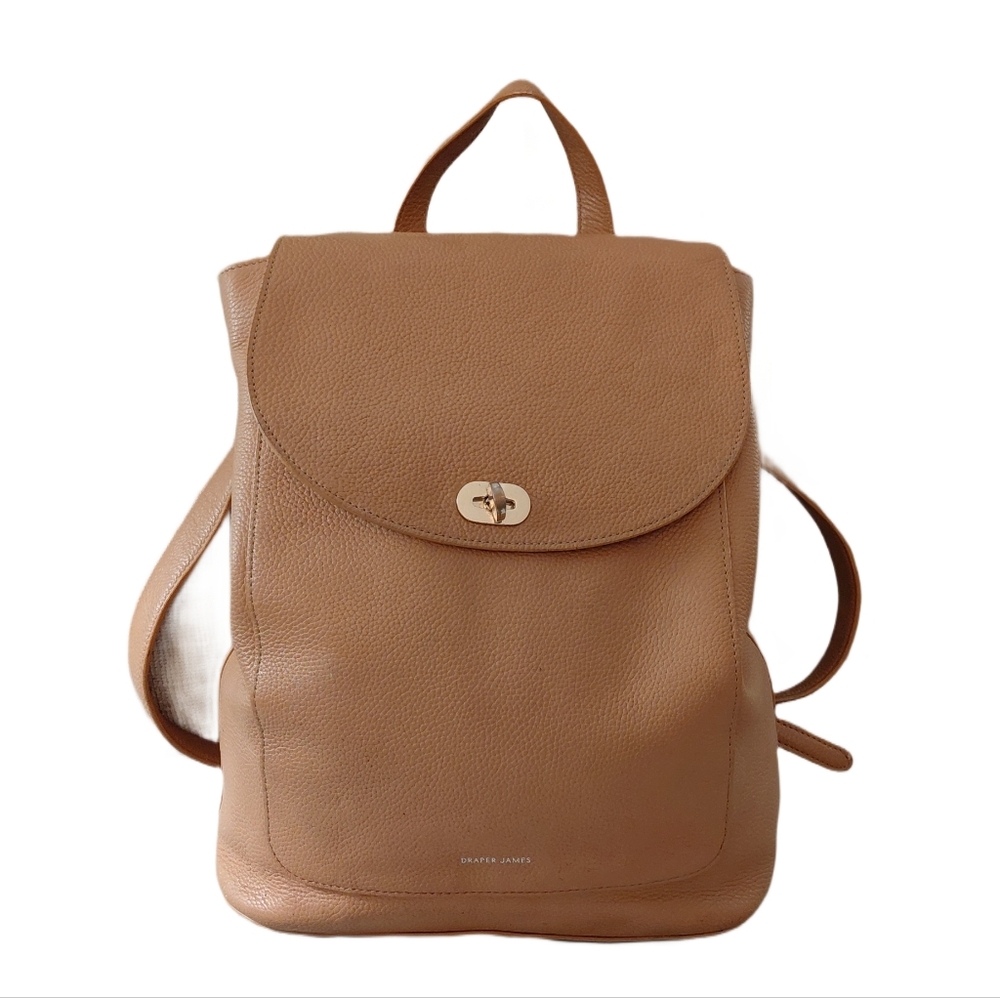 Draper James Tan Leather Backpack